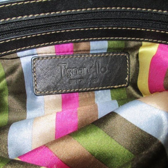 Tignanello Black Pebbled Leather HOBO Shoulder Bag - Picture 8 of 8